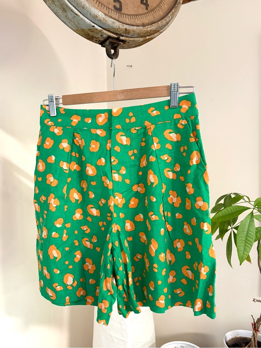Tabitha Brown (for Target) Green Shorts with Orange Floral Print XS